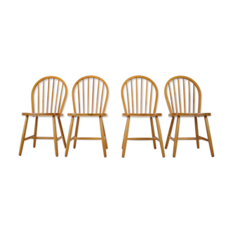 Lot de 4 chaises conçues par Luciano Ercolani pour Ercol, années 1970