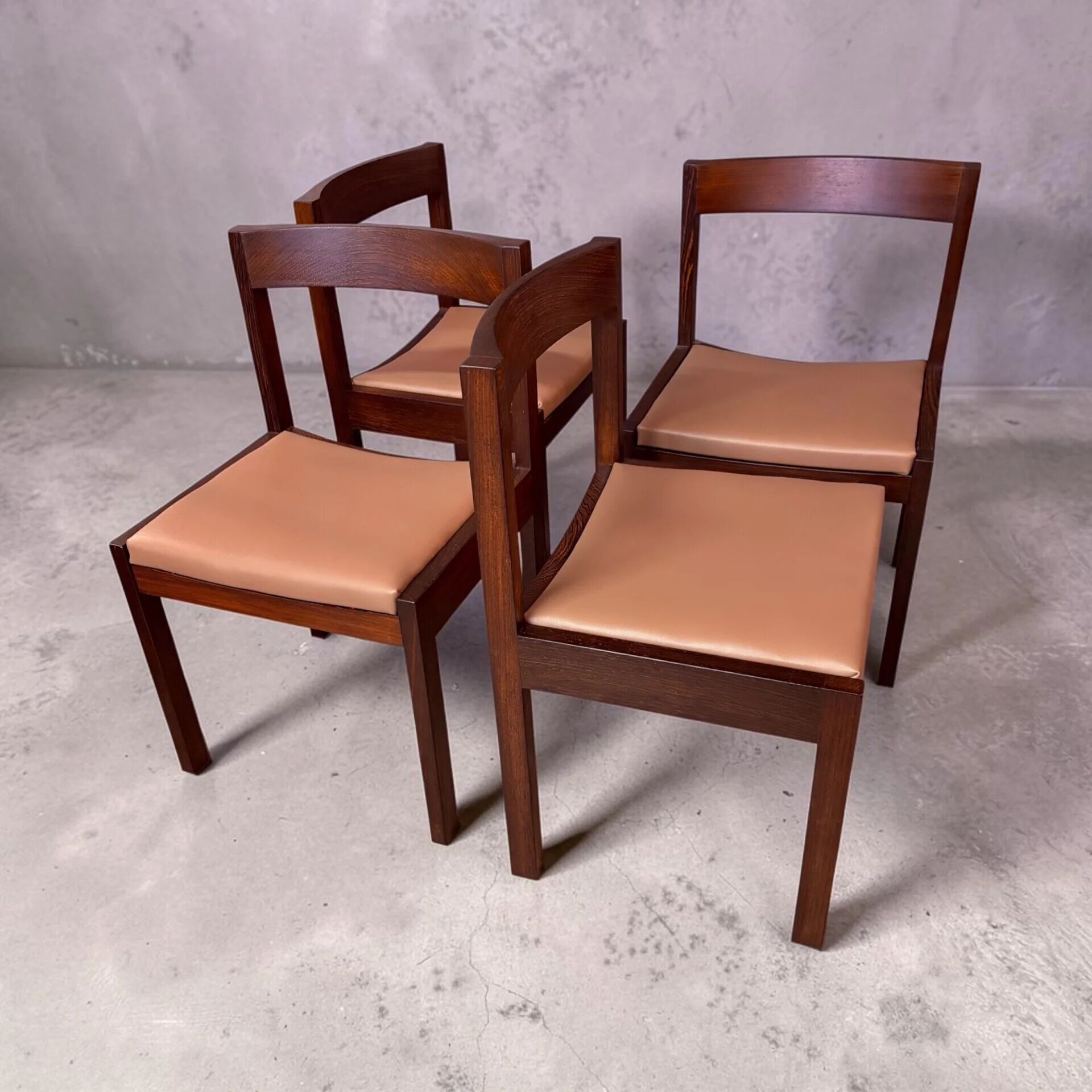 Chaises de salle à manger par Gerard Geytenbeek, wengé, années 1960.