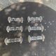 6 transparent glass knife holders, flower shape, antique twists