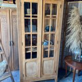 Vitrine parisienne bois brut