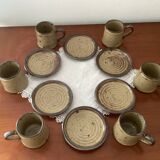 Stoneware Rocaille Cups and Saucers