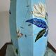 Large Japanese-style garden stool in turquoise glazed ceramic.