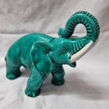 Enamelled ceramic elephant from 1950, St Clément
