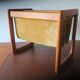 Magazinr rack in teak and suede leather by Aksel Kjersgaard, 1960s
