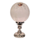 Italian Murano glass lamp, silver metal by Toni Zuccheri for Mazzega.