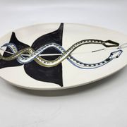 Cup Vide Poche Roger Capron Serpents decor ceramic France 1950