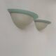 Pair of vintage half-moon wall lights, perspex and white metal, France, 1970.