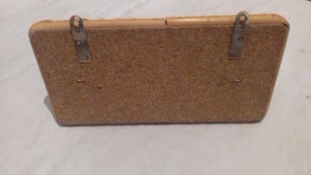 Rattan and bamboo coat holder