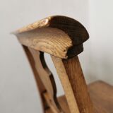 Paire de chaises en chêne brut