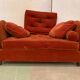 Art Deco velvet bench removable side XX century