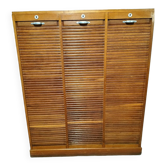 1950s curtained file cabinet