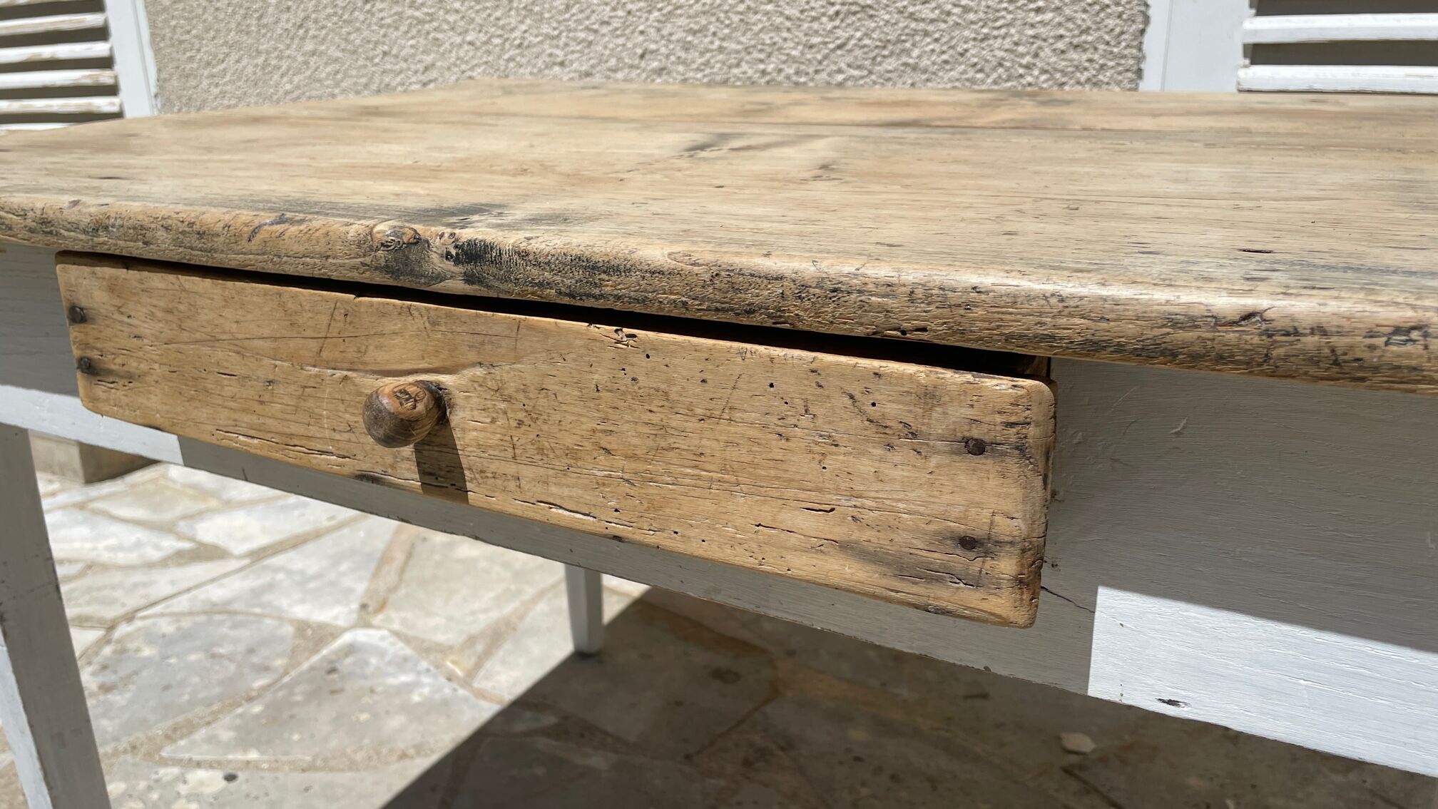 Vintage farm table orme top