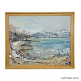 Alexander Michael - Lake Chiemsee in Bavaria oil on canvas 1982