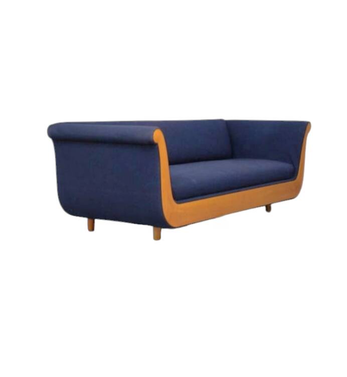 Primafila sofa by Luca Meda in blue velvet for Molteni & Co / 1991