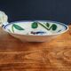 Large Vintage Hand-Painted Plate "Rooster and Foliage"