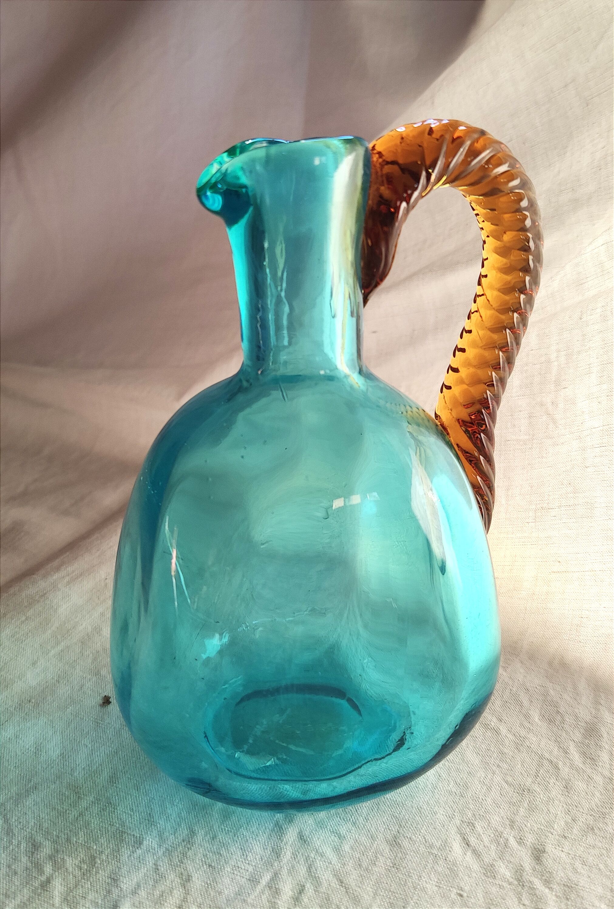 2 antique glass pitchers Georges Sand