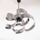 Space age pendant light stainless steel blades