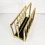 Art Deco brass newspaper rack, 1950s Germany