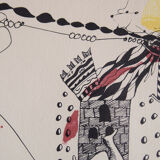 Vintage Color Lithograph by Carl Fredrik Reuterswärd, Abrakadabra, 1990