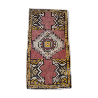 Farmhouse Decor Small Blush Oushak Rug 2x3 -Turkish -Faded -Oushak -Kitchen -Beth room -Door Mat -Ou 48x93cm