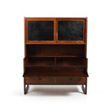 Rare Danish Bar Cabinet with Leather Parts 1960s
