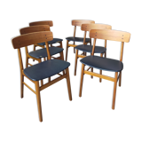 Lot of 6 Scandinavian chairs