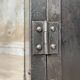 Industrial locker room in raw metal, circa 1930.
