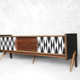 Norwegian teak vintage sideboard with pattern 1960 s