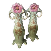 Lot deux vases art nouveau