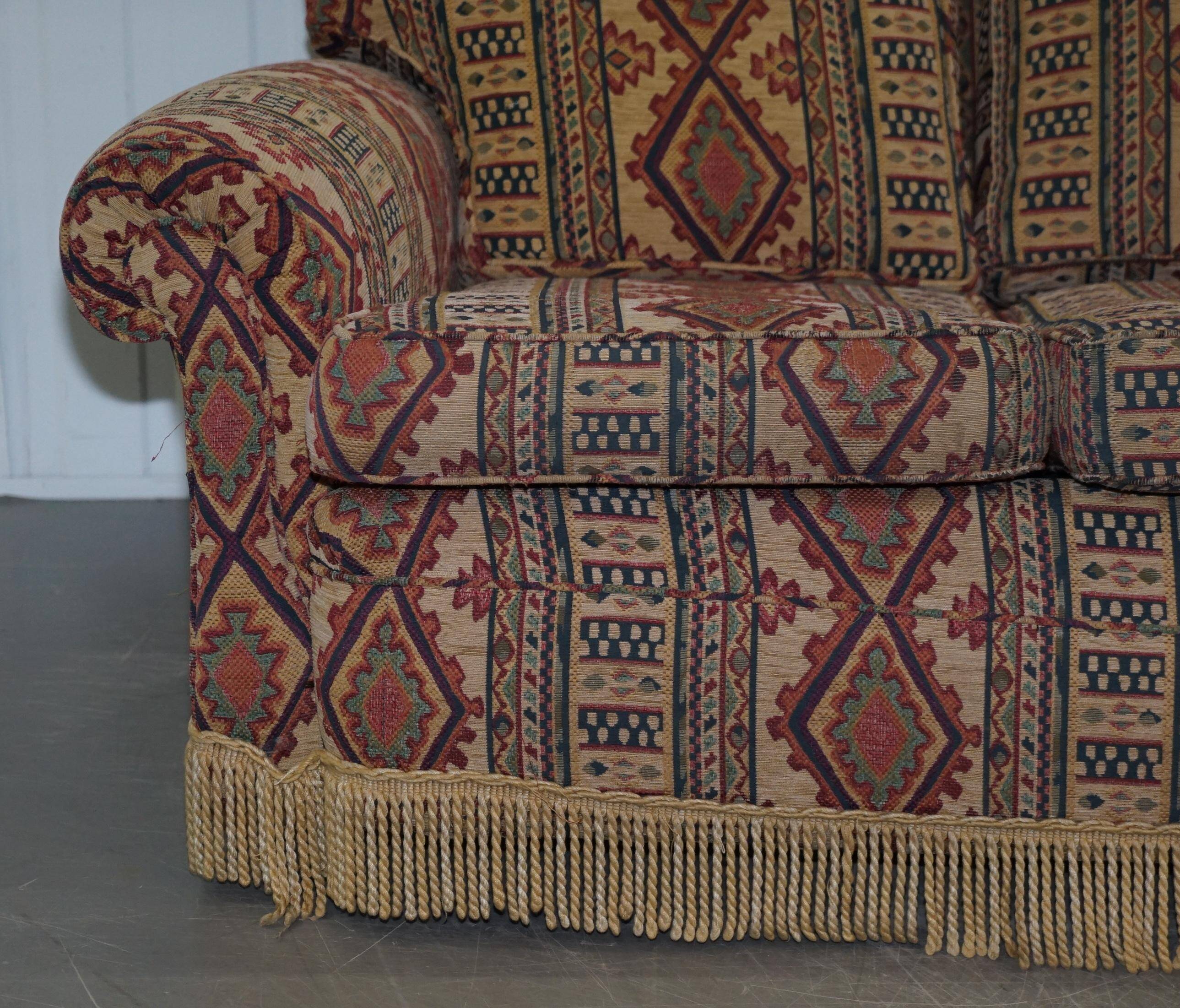 Art Deco style upholstered Kilim sofa