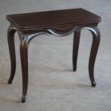 English folding table in Rococo Revival style / Wooden game table, 19th century