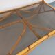 Vintage rectangular coffee table in rattan and smoked glass from the 1970s.