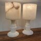 Pair of alabaster lamps "design 1950".