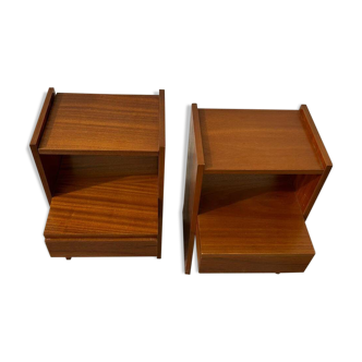 Pair of wooden bedside tables