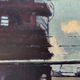 Vintage Oil Painting Industrial Landscape signed ÖRJAN WALLERT (1949)