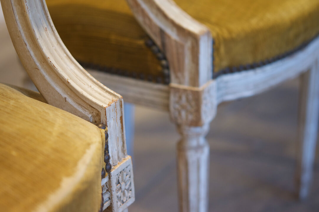 Series of four chairs Louis XVI 1940'