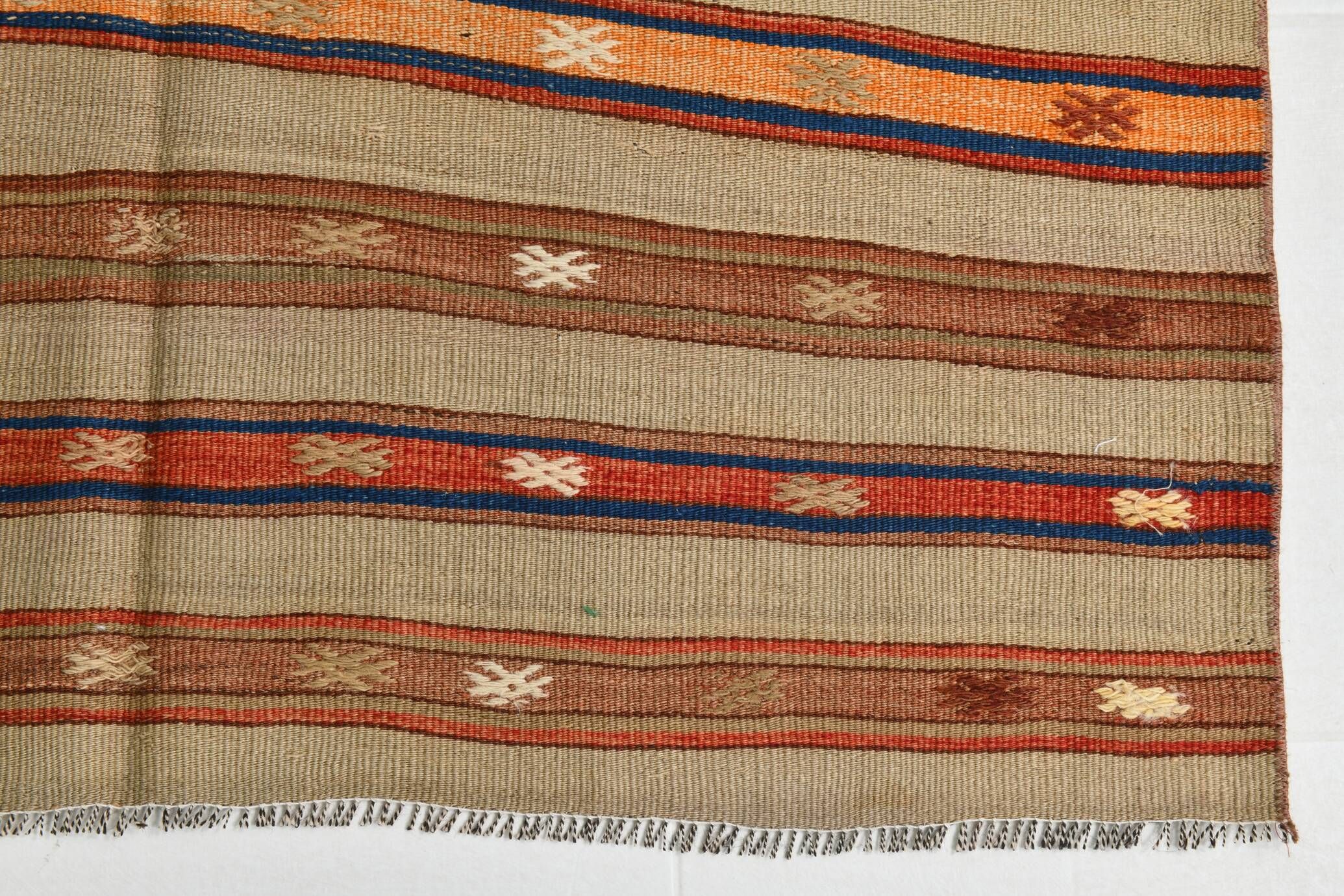 120x146 Area Kilim Rug,  Multicolor Kilim Rug, Oushak Area Rug, 120x146Cm