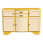 Buffet Mado vintage relooked in mustard yellow & cream – 1950s