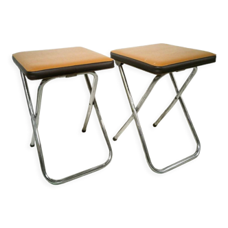 Pair of vintage folding stools