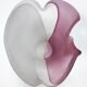 Stunning Double Color White and Pink Etched Murano Glass Vase, Italy, 1980s