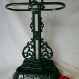 Porte parapluie en fonte emaillée verte