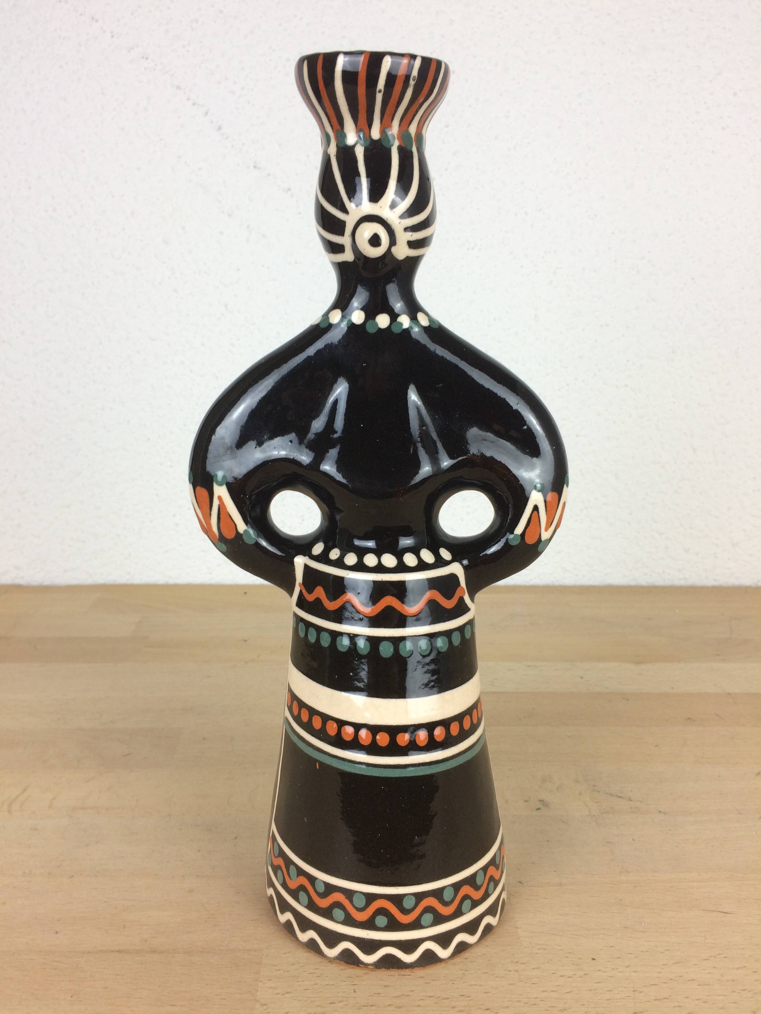 Vintage ceramic anthropomorphic candle holder