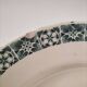 Trio of plates (2 soup plates, 1 dinner plate) Longchamp René, duck egg blue decoration