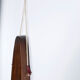 Oval Scandinavian teak mirror from the 1960s