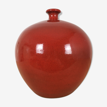 Vase boule céramique rouge 25 x 22 cm