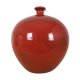 Vase red ceramic ball 25 x 22 cm
