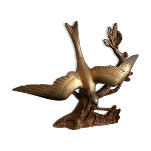 lampe figure oiseau bronze