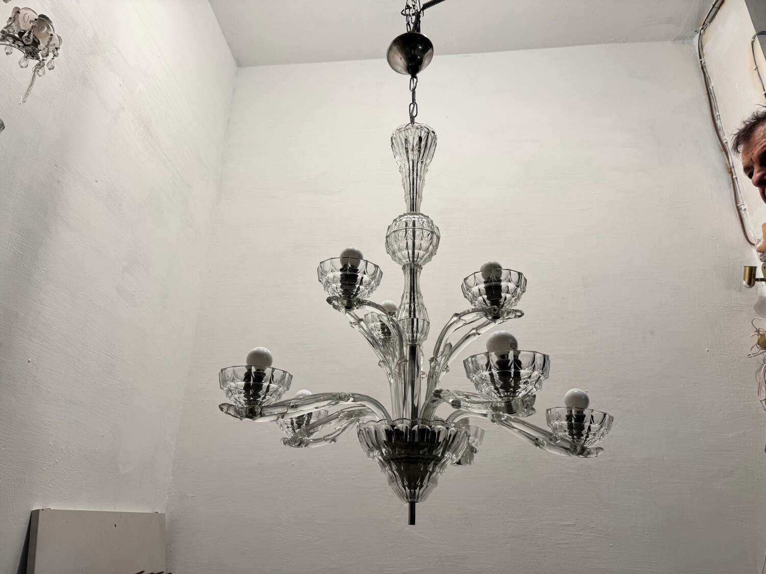Art Deco Murano Glass Chandelier 1940’s