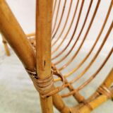 Vintage rattan magazines rack