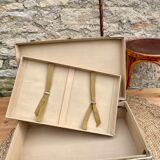 Valise ancienne bois et cuir